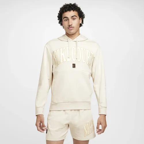 NikeCourt Heritage чоловічі Dri-FIT Fleece Tennis Толстовка з капюшоном колір коричневий