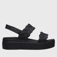 Шльопанці Crocs Brooklyn Woven Low Wedge 209977-060 - Чорні