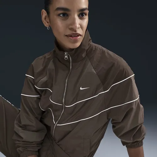 Nike Windrunner жіноча Loose UV Woven Full-Zip Куртка колір коричневий