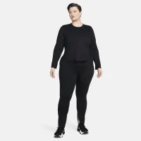 Nike One Fitted женская Dri-FIT Long-Sleeve Top (большие размеры) цвет черный