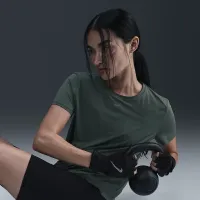 Nike One Classic женская Dri-FIT Short-Sleeve Top цвет зеленый