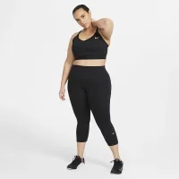 Nike One жіноча Mid-Rise Crop лосіни (великі розміри) колір чорний
