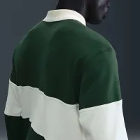 NikeCourt Heritage мужские Tennis Long-Sleeve Polo цвет зеленый