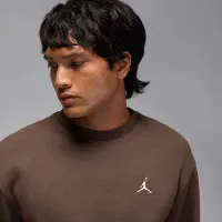 Nike Jordan Brooklyn Fleece чоловічі Crew-Neck світшот колір коричневий