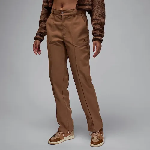 Nike Jordan женская Woven Pants цвет коричневый