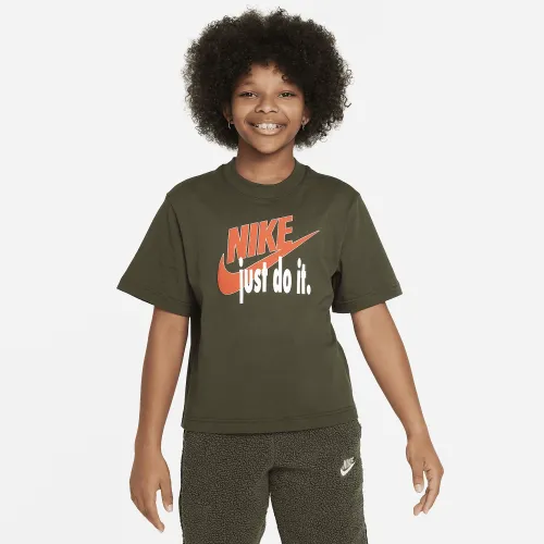 Nike Sportswear Big дитячі (Girls) футболка колір зелений