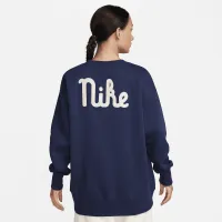 Nike Sportswear Phoenix Fleece женская оверсайз Crew-Neck свитшот синий