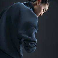 Nike Sportswear Phoenix Fleece женская оверсайз 1/4-Zip Logo Top синий