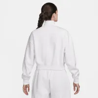 Nike Sportswear женская оверсайз 1/2-Zip Crop Fleece свитшот цвет коричневый