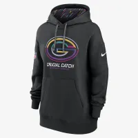 цвет зеленый Bay Packers Crucial Catch Club женская Nike NFL Pullover Толстовка с капюшоном цвет черный