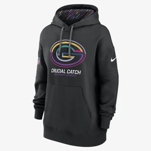 цвет зеленый Bay Packers Crucial Catch Club женская Nike NFL Pullover Толстовка с капюшоном цвет черный