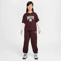 Nike Sportswear Club Fleece Big дитячі Loose Pants колір червоний