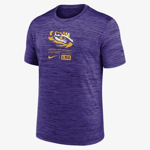 LSU Tigers Campus Center Block Velocity чоловічі Nike Dri-FIT College футболка колір фіолетовий