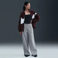 Nike Sportswear Phoenix Fleece женская С высокой Талией Wide-Leg Pants цвет серый
