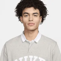 Nike Club Fleece чоловічі Long-Sleeve Fleece Polo колір сірий