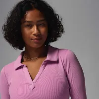 Nike Jordan женская Long-Sleeve Knit Top цвет фиолетовый