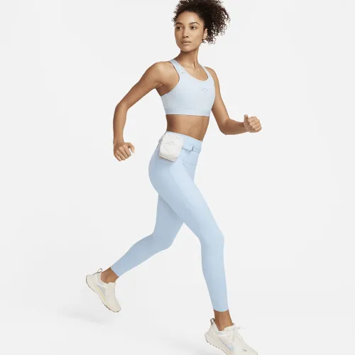 Nike Trail Go жіноча Firm-Support З високою талією 7/8 лосіни з кишенямиблакитний