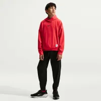 Nike Pro Big дитячі (для хлопчиків) Dri-FIT Fleece Pullover Толстовка з капюшоном колір червоний