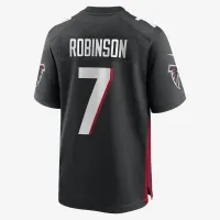 Bijan Robinson Atlanta Falcons мужские Nike NFL Game Football Jersey цвет черный