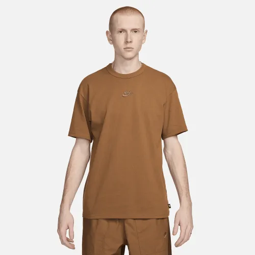 Nike Sportswear Premium Essentials мужские футболка цвет коричневый