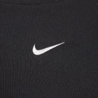 Nike Sportswear Essential женская Ribbed Long-Sleeve Mod Crop Top цвет черный