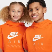 Nike Air Big детские Fleece Pullover Толстовка с капюшоном Orange