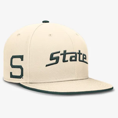 Michigan State Spartans Primetime True чоловічі Nike Dri-FIT College Fitted Hat колір коричневий