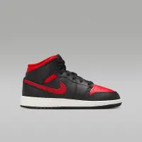 Nike Air Jordan 1 Mid Big детские Кроссовки цвет черный