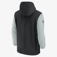 Las Vegas Raiders Sideline Pre-Game Player чоловічі Nike NFL 1/2-Zip Hooded Куртка колір чорний