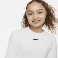 Nike Swim Charms Big дитячі (Girls') Long-Sleeve Hydroguard колір білий
