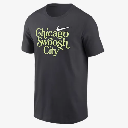 Nike Swoosh Cities мужские Chicago Short-Sleeve футболка цвет серый