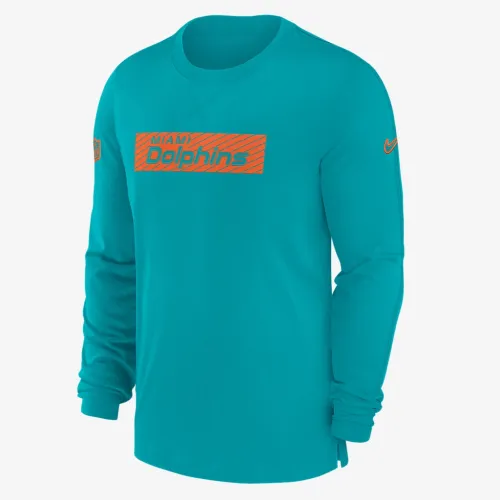 Miami Dolphins Sideline Player Team Issue Men’s Nike Dri-FIT Long-Sleeve Top колір зелений