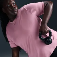 Nike One Classic жіноча Dri-FIT Short-Sleeve Top (великі розміри) Pink