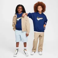 Nike SB EasyOn Big дитячі оверсайз Pullover Skate Толстовка з капюшоном блакитний