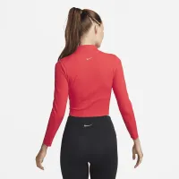 Nike Yoga Dri-FIT Luxe женская Long Sleeve Crop Top цвет красный