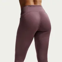 Nike Swift женская С высокой Талией 7/8 Running лосины с карманамицвет фиолетовый