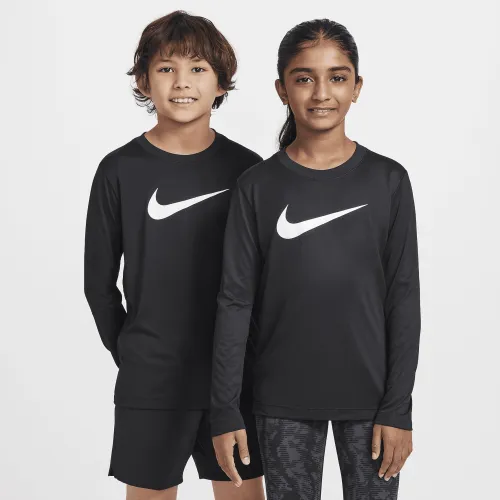 Nike Legend Big дитячі Dri-FIT Long-Sleeve футболка колір чорний