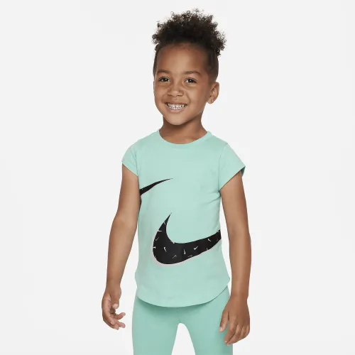 Nike Swooshfetti Logo Tee Toddler футболка цвет зеленый