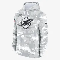 Miami Dolphins Salute to Service Primary Edge Club чоловічі Nike NFL Pullover Толстовка з капюшоном колір білий