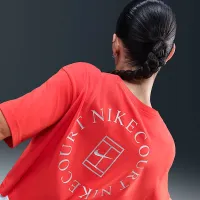 Nike Slam жіноча Dri-FIT Short-Sleeve Cropped Tennis футболка колір червоний