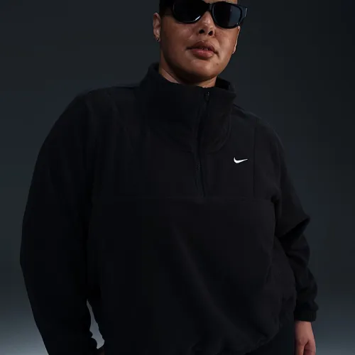 Nike One жіноча Therma-FIT оверсайз 1/2-Zip Fleece Top (великі розміри) колір чорний