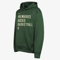 Milwaukee Bucks Big детские Nike Dri-FIT NBA Pullover Толстовка с капюшоном цвет зеленый