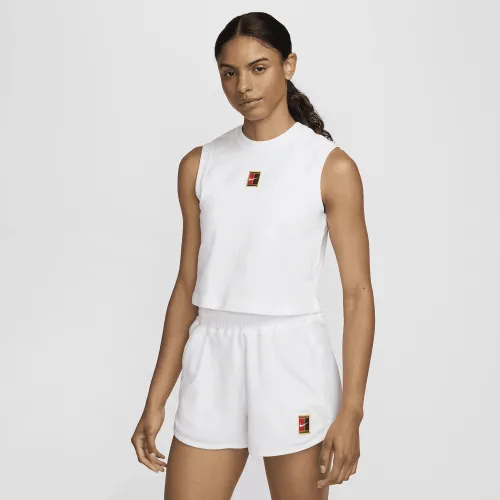 NikeCourt Heritage женская Cropped Tennis Tank Top цвет белый