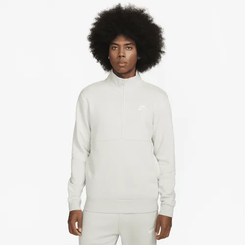 Nike Sportswear Club чоловічі Brushed-Back 1/2-Zip Pullover колір сірий