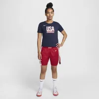 USA женская Nike Dri-FIT баскетбольные Practice футболка синий