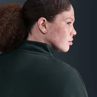 Nike Sportswear Phoenix Fleece женская Over-оверсайз 1/4-Zip (большие размеры) цвет зеленый