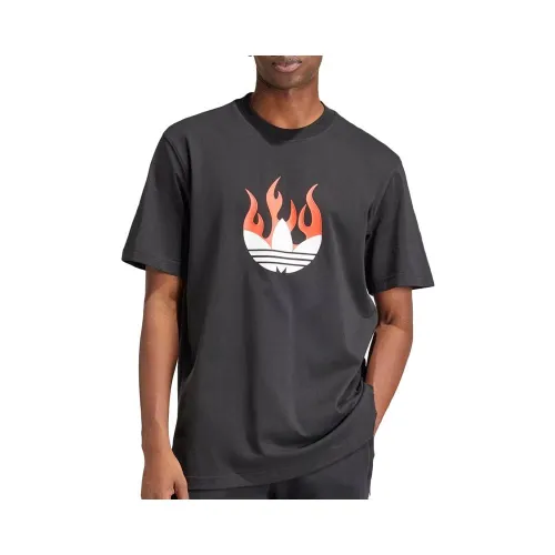 Футболка adidas Originals Flames Logo IS0178 - Чорна