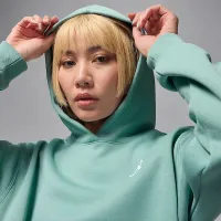 Nike Jordan Brooklyn Fleece женская Pullover Толстовка с капюшоном цвет зеленый