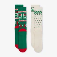 Nike Everyday Plus Cushioned Winter Wonderland Crew шкарпетки (2 пар) різнокольорові