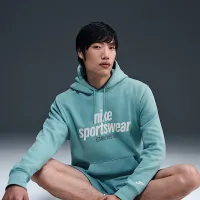 Nike Club чоловічі Fleece Pullover Толстовка з капюшоном блакитний